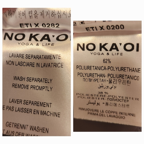 No Ka'oi Athletic Tank Top Gray, Black & White EUC sz M Medium Yoga Racerback - Picture 3 of 10